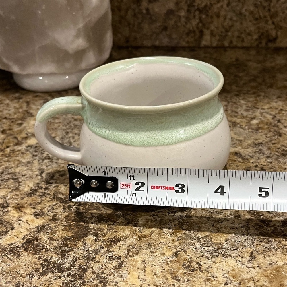 Sabina White and Light Green Mug Made in Korea 12 oz. - Picture 11 of 11
